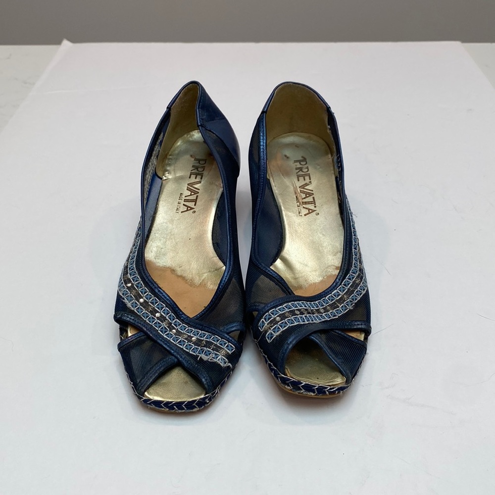 Prevata Blue Jeweled Flats